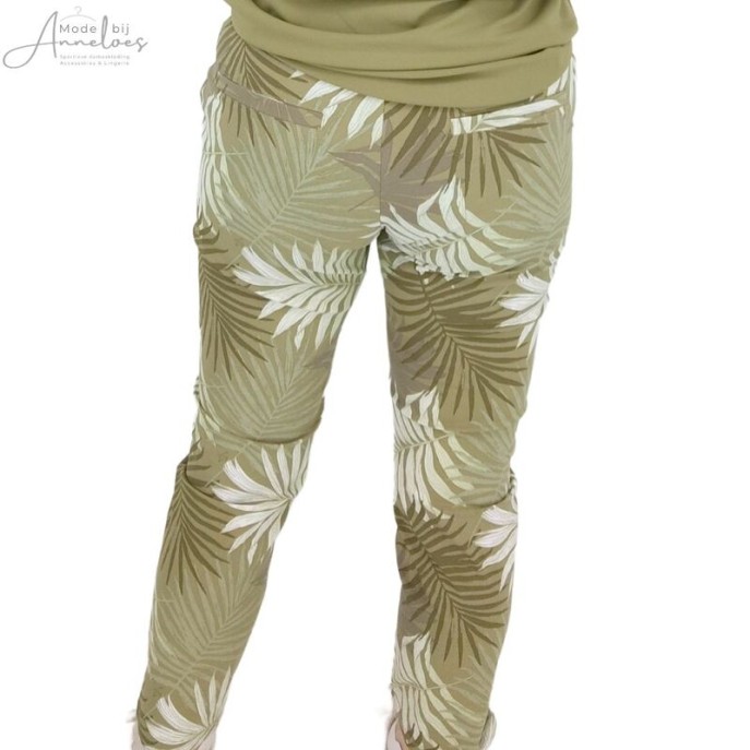 ZOSO Broek Stacey travel Green print